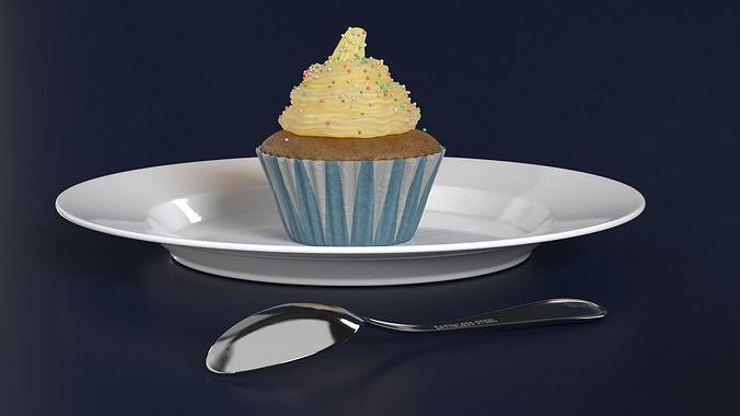 Cupcake Dessert 3D model 4