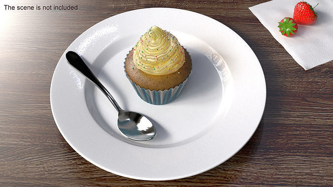 Cupcake Dessert 3D model 2