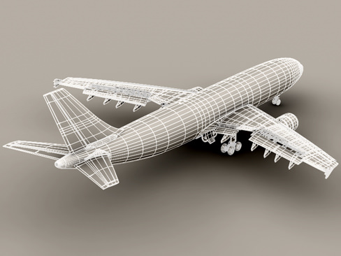 Airbus A300 Lufthansa 3D model_9
