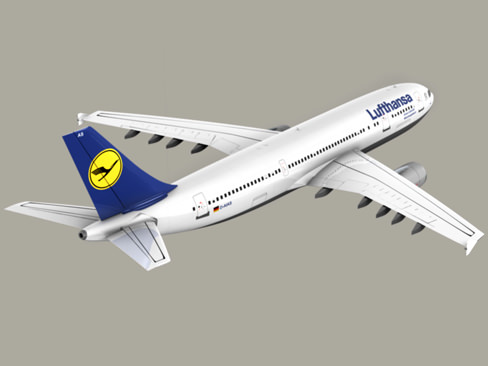 Airbus A300 Lufthansa 3D model_7