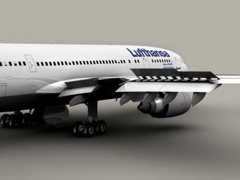 Airbus A300 Lufthansa 3D model_2