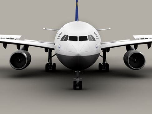 Airbus A300 Lufthansa 3D model_3