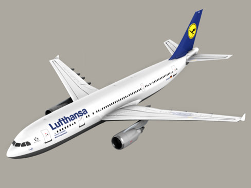 Airbus A300 Lufthansa 3D model_6
