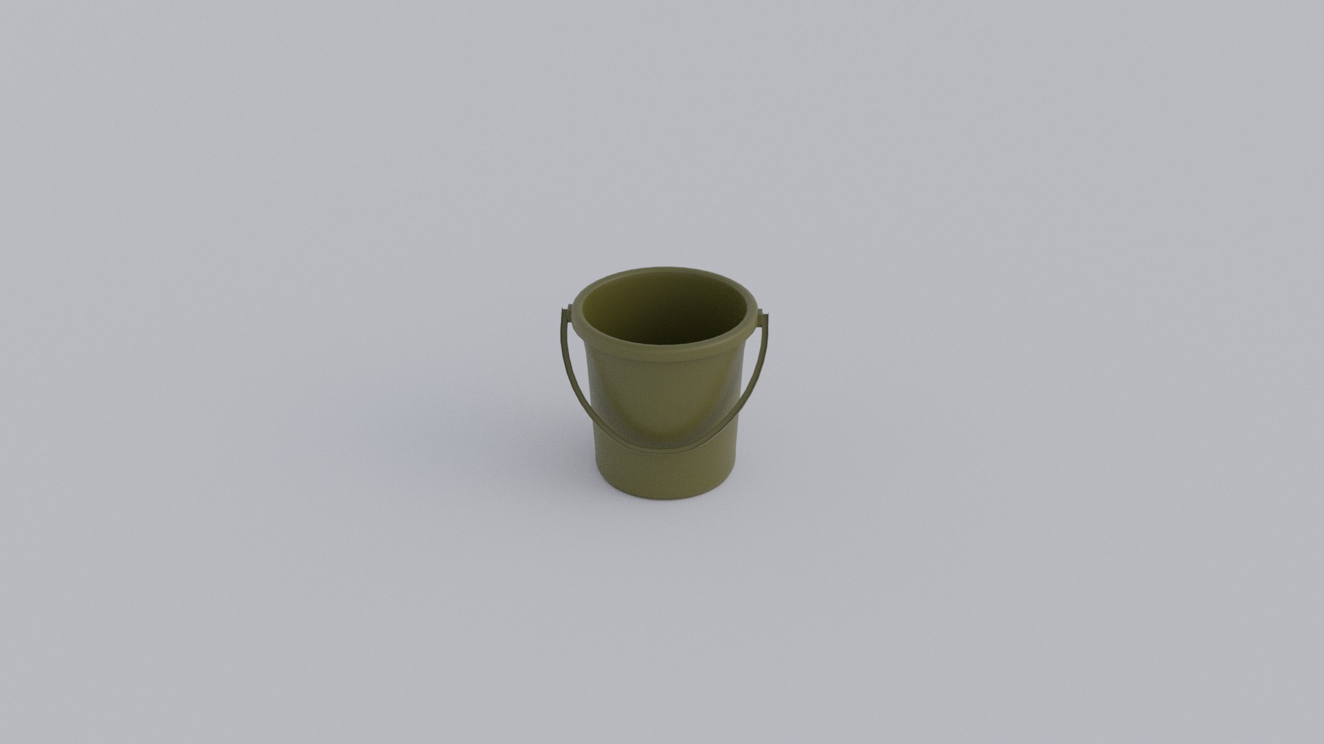 Plastic Bucket Low-poly 3D model_5