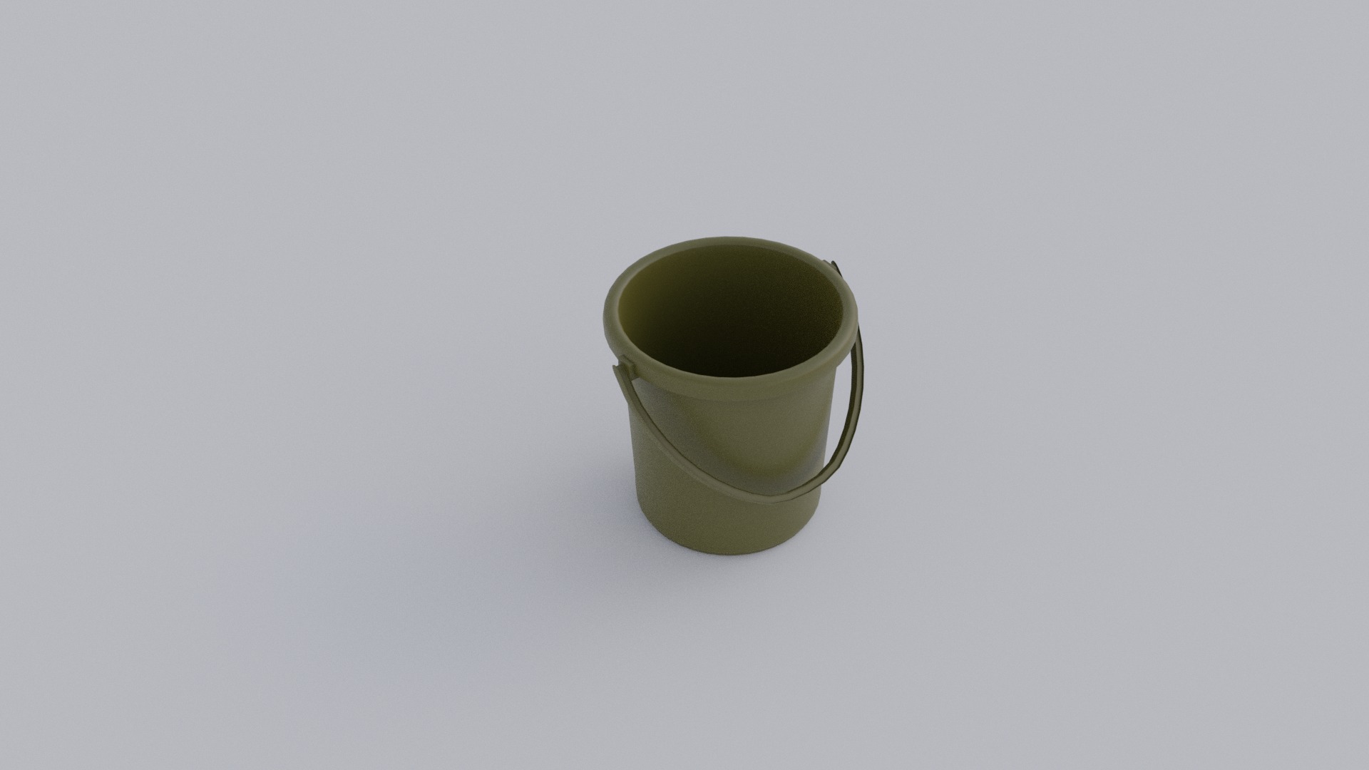Plastic Bucket Low-poly 3D model_3