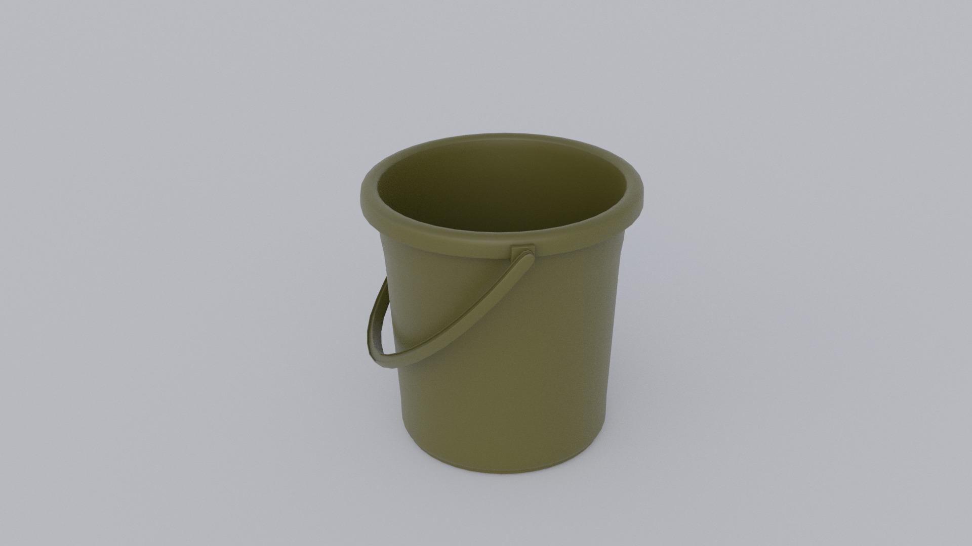Plastic Bucket Low-poly 3D model_2