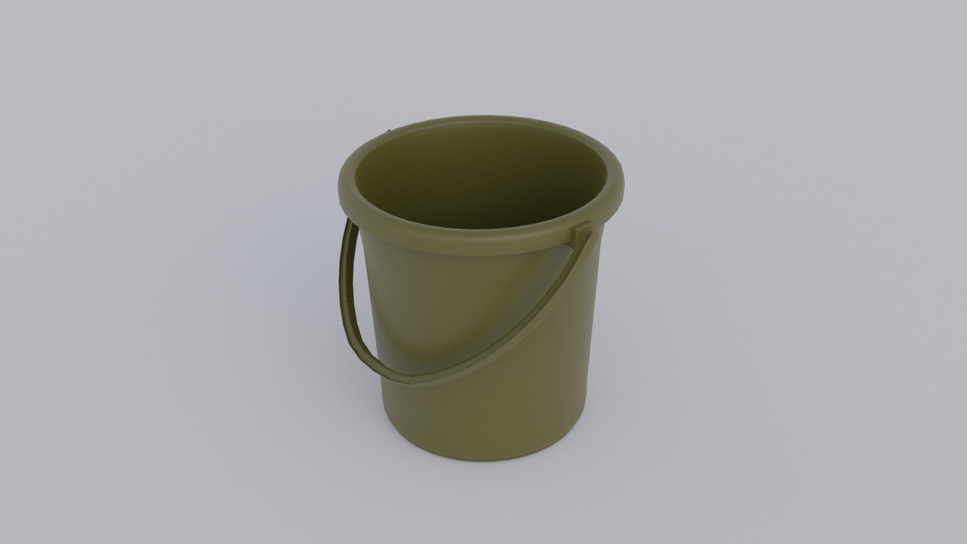 Plastic Bucket Low-poly 3D model_1