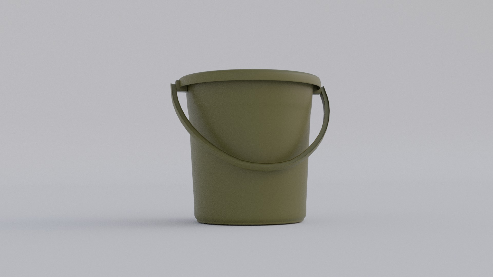 Plastic Bucket Low-poly 3D model_4