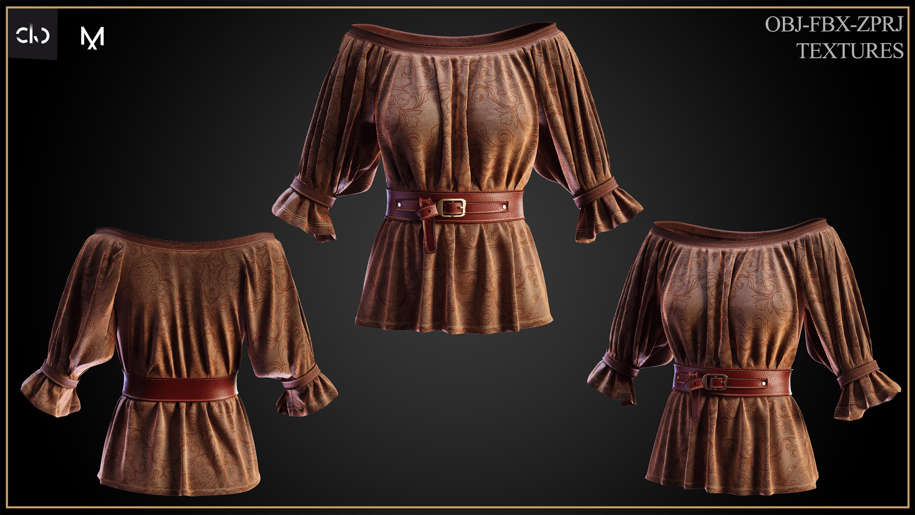 5 medieval outfit 3D print model_5