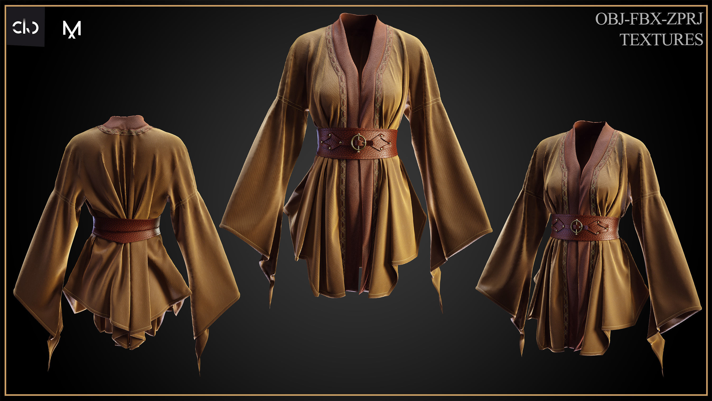 5 medieval outfit 3D print model_1