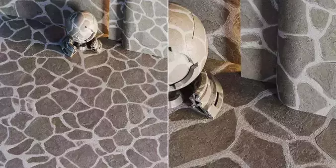 No08 Slate Floor Stone - PBR - 4K - PNG - Seamless Low-poly 3D model