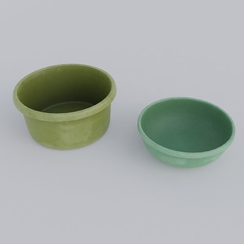 Plastic Basin Tub Low-poly 3D model