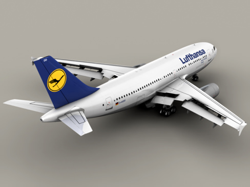 Airbus A310 Lufthansa 3D model_1