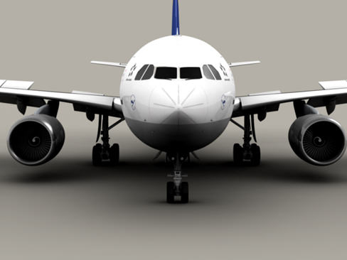 Airbus A310 Lufthansa 3D model_3