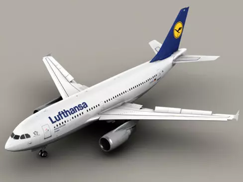 Airbus A310 Lufthansa 3D model_0