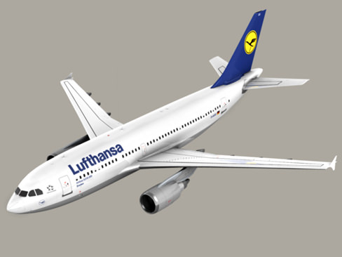 Airbus A310 Lufthansa 3D model_6