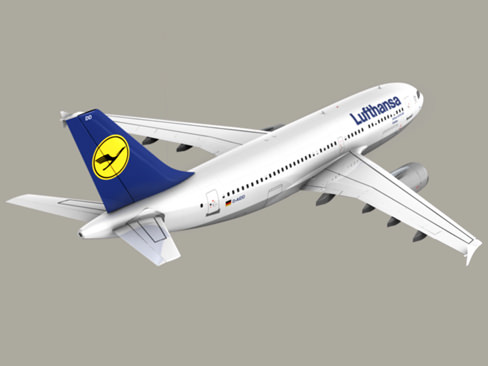 Airbus A310 Lufthansa 3D model_7