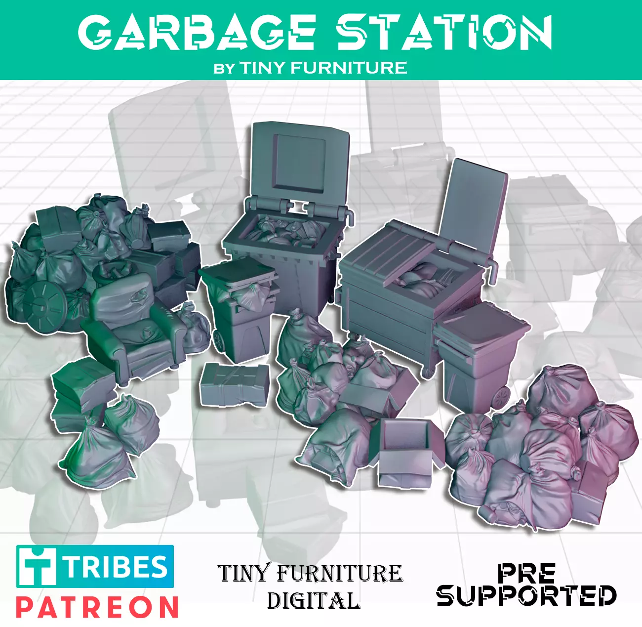Garbage Station 3D print model