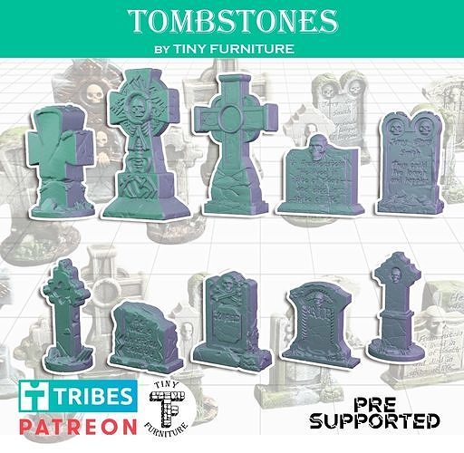 Tombstones 3D print model