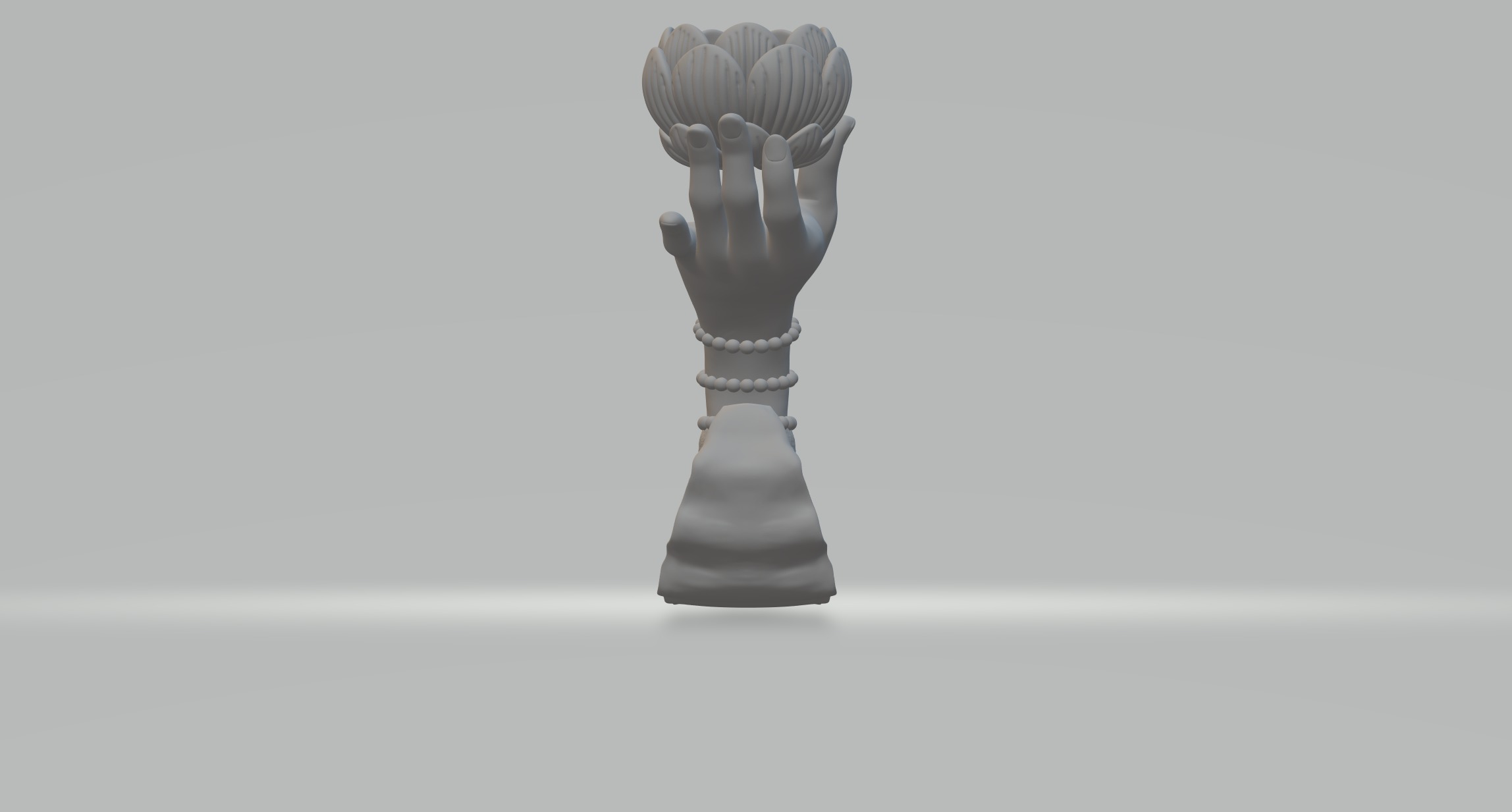 Guanyin Buddha Hand - Lotus 3D model_2