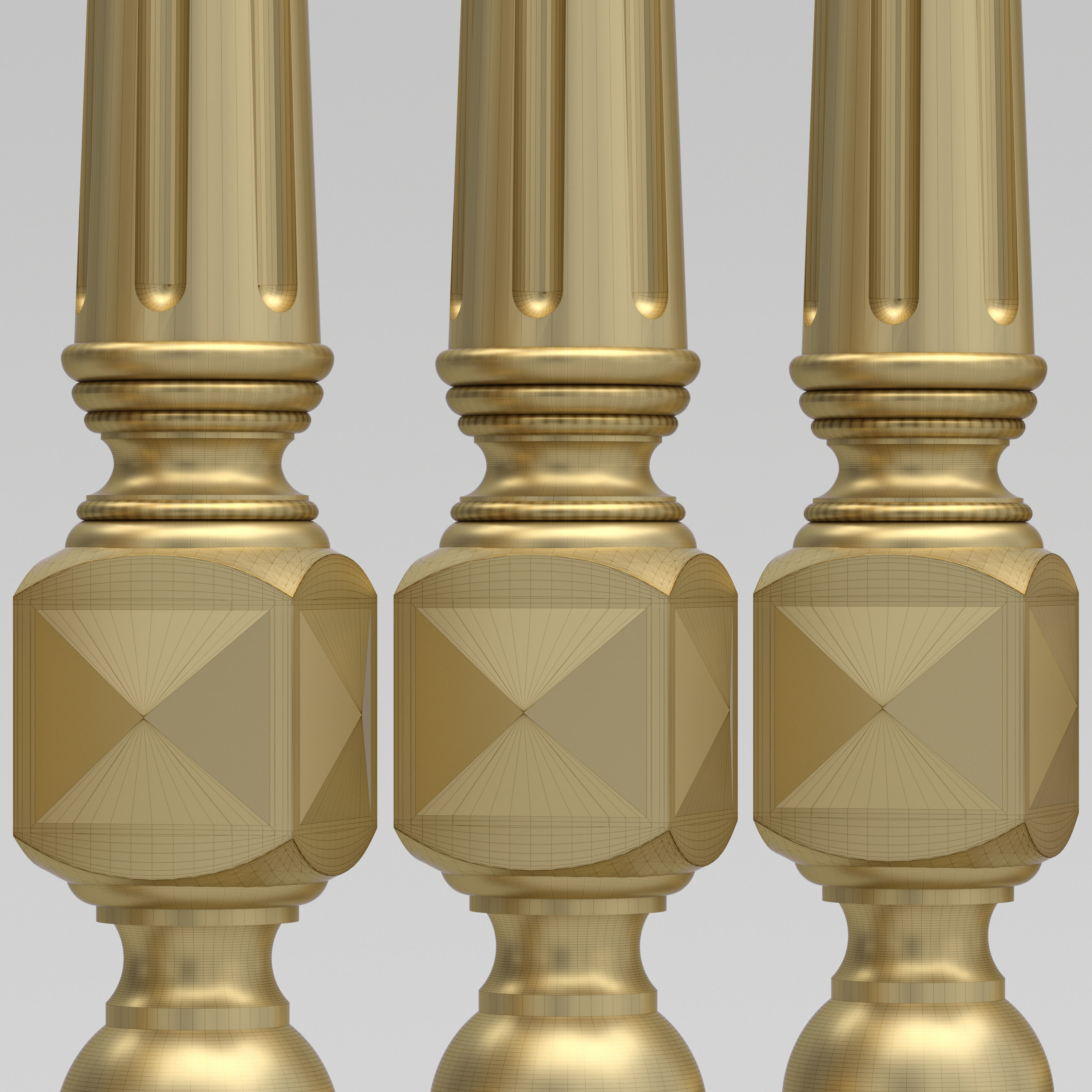 Carved Baluster 3D model_9