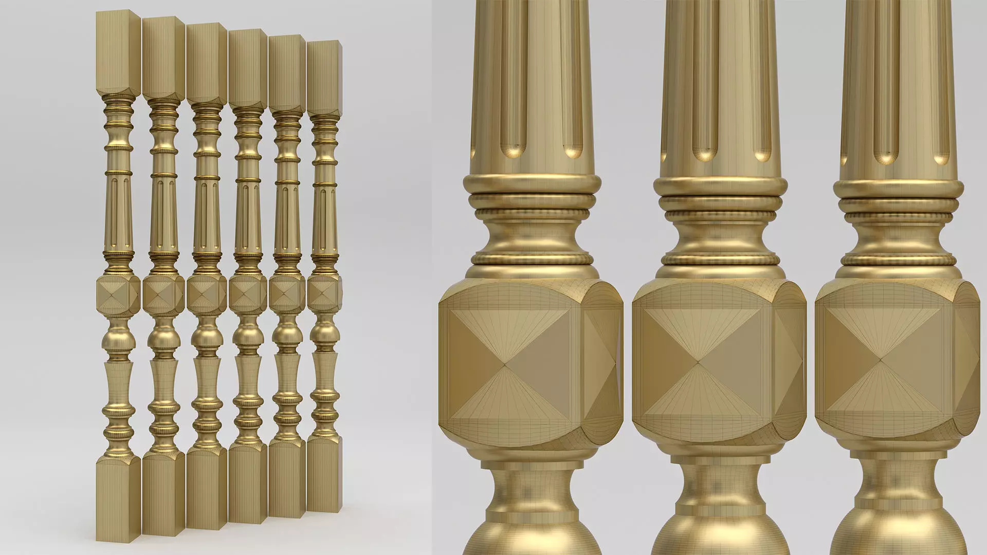 Carved Baluster 3D model_0