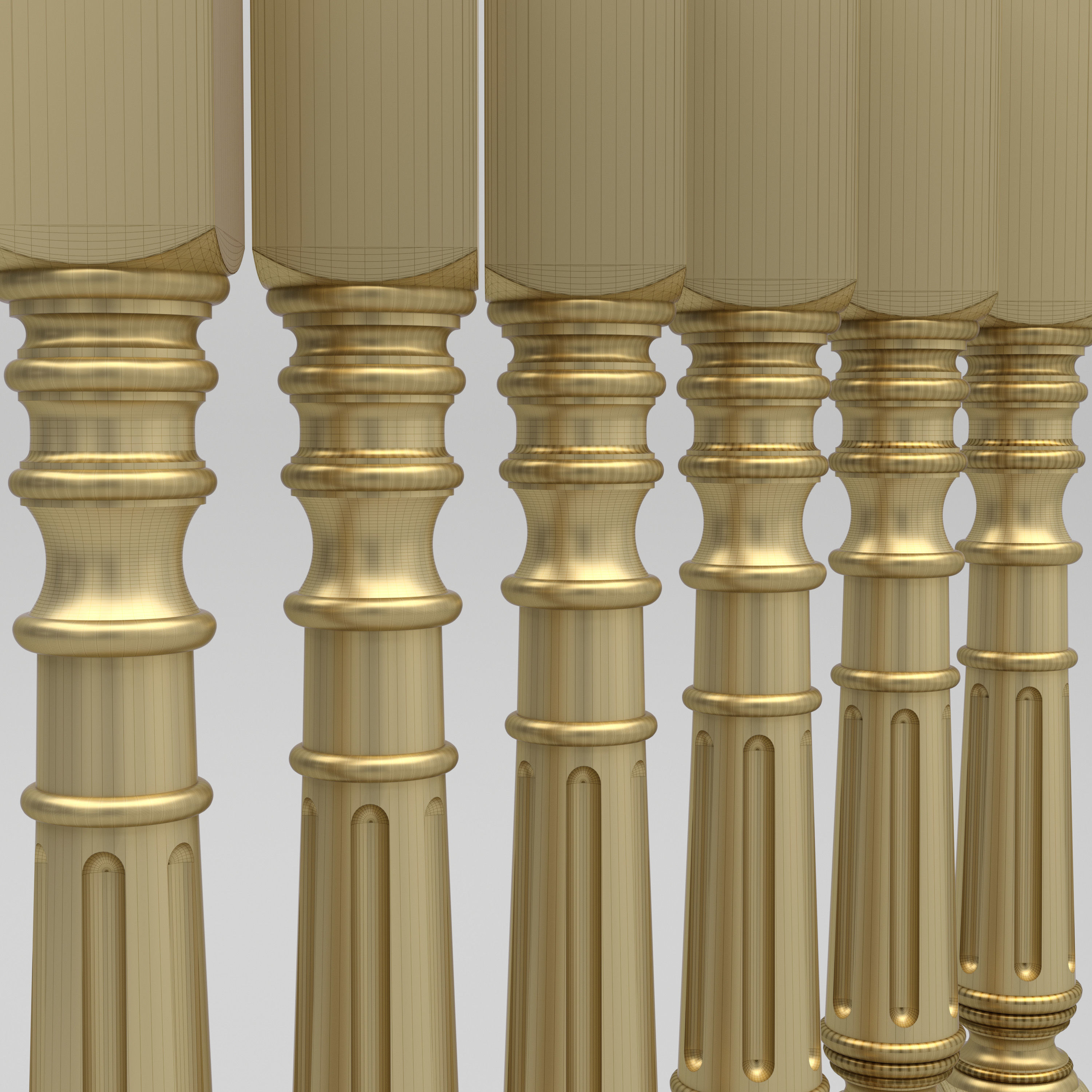 Carved Baluster 3D model_10