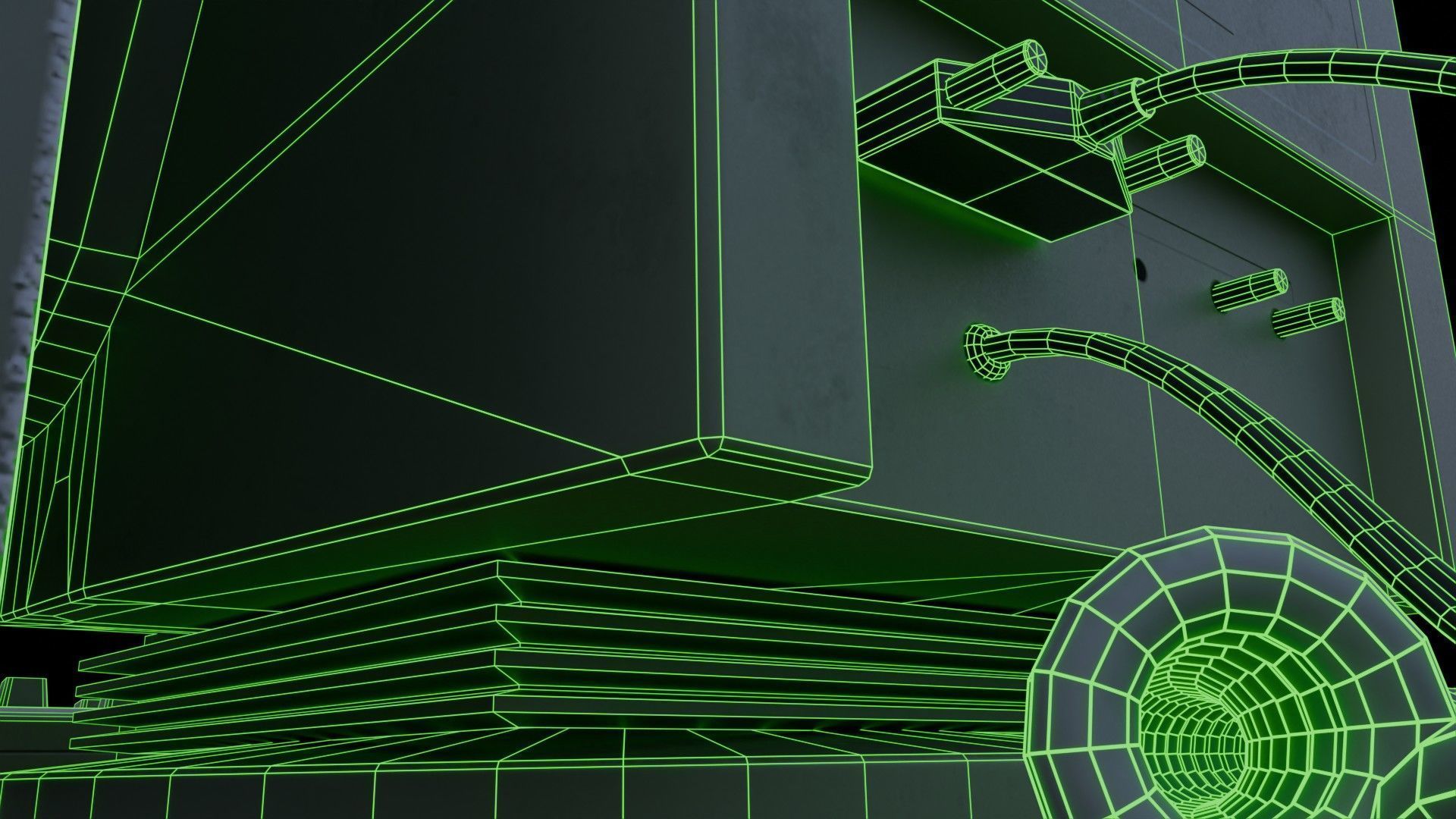 Old Computer Low-poly 3D model_27