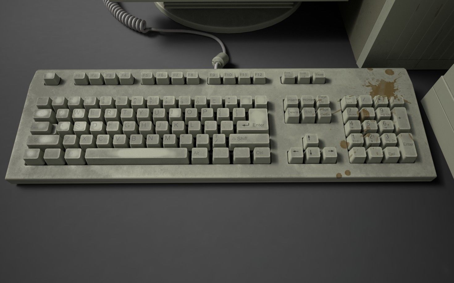Old Computer Low-poly 3D model_18