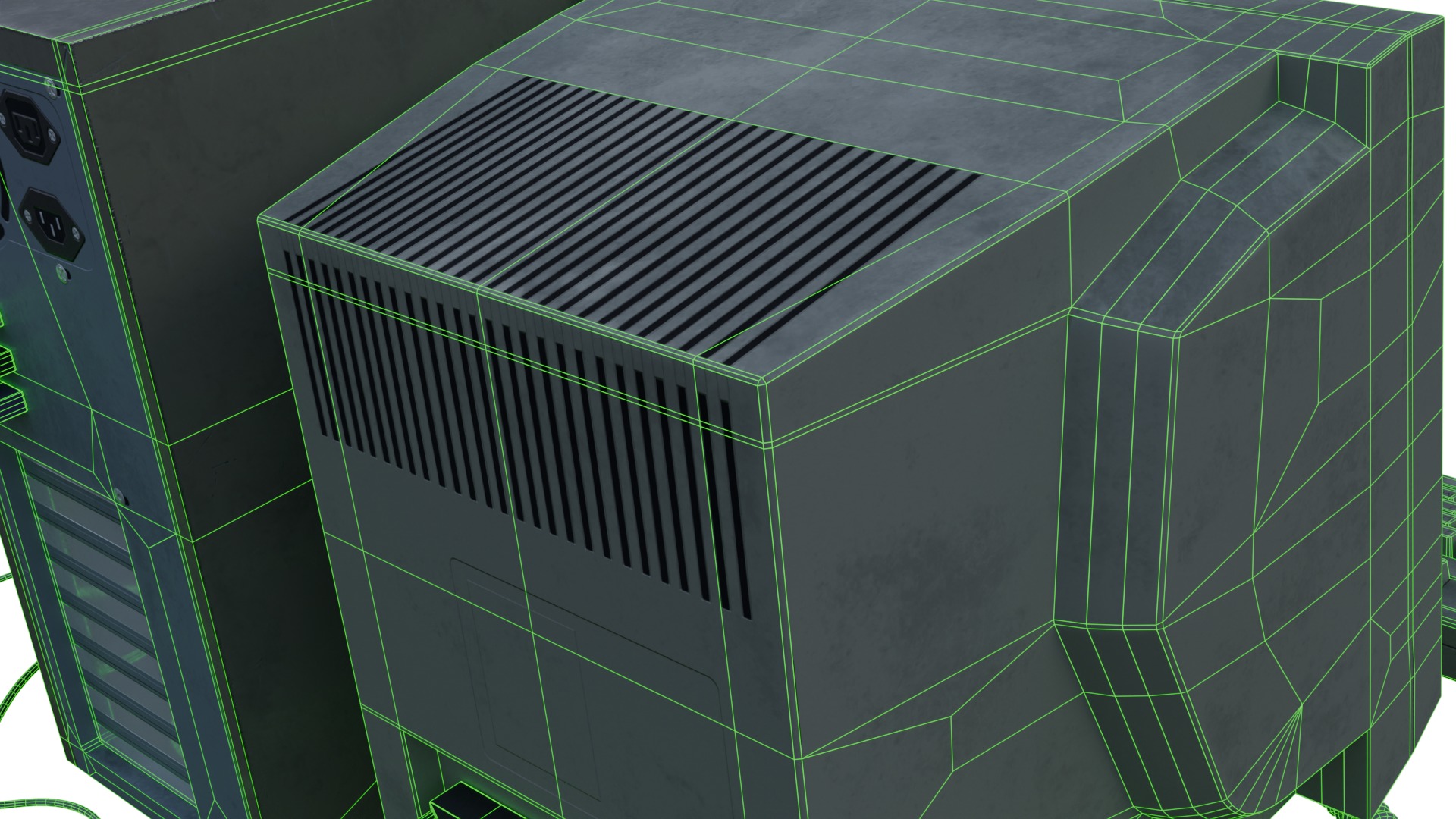 Old Computer Low-poly 3D model_26