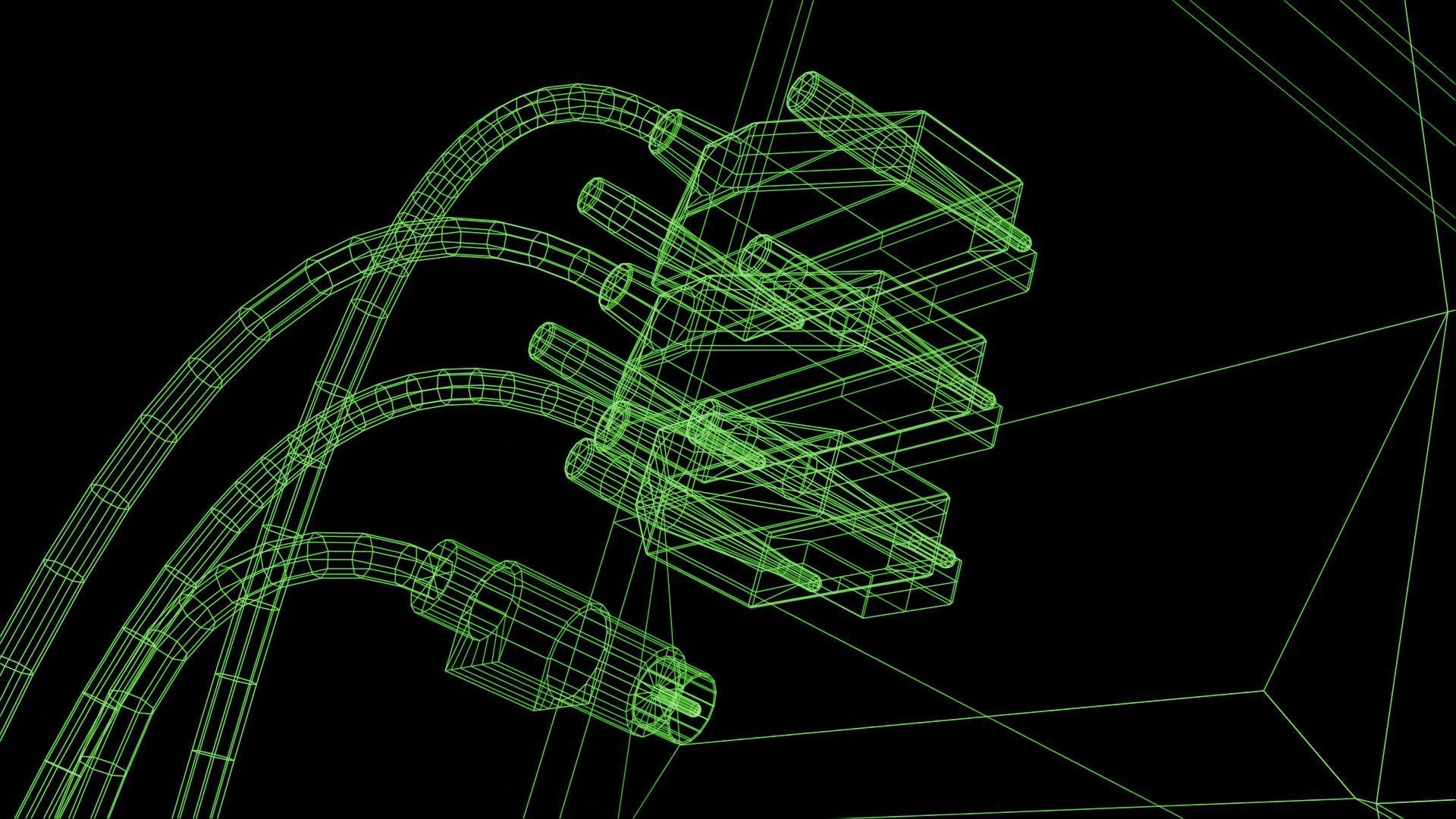 Old Computer Low-poly 3D model_29