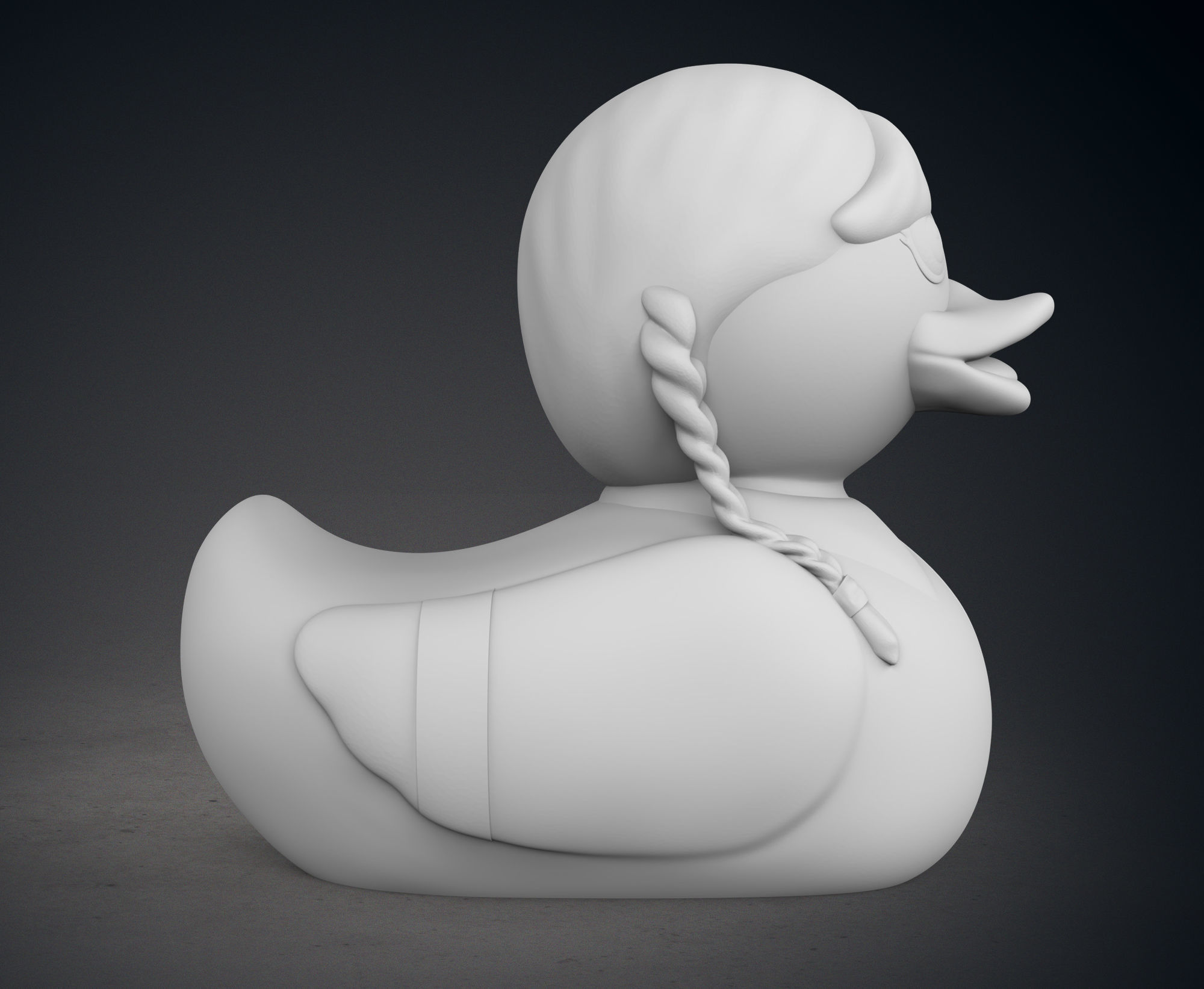 Cute Wednesday Addams Rubber Duck 3D print model_8