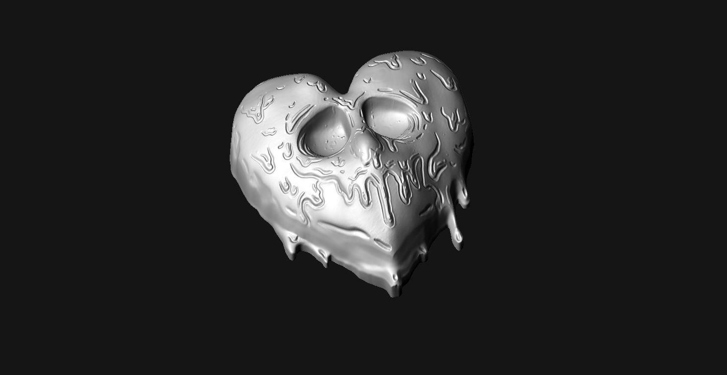 Heart Pendant 06 3D print model_5