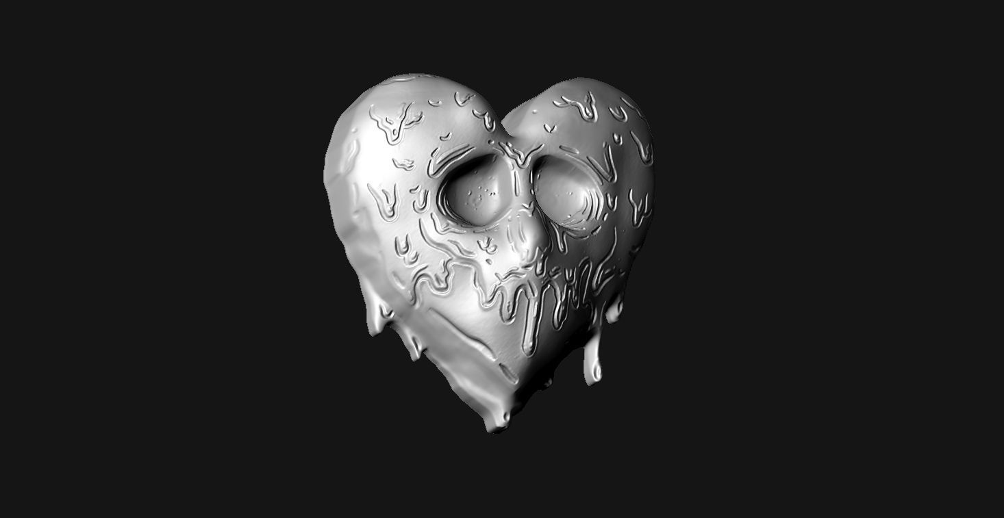 Heart Pendant 06 3D print model_1