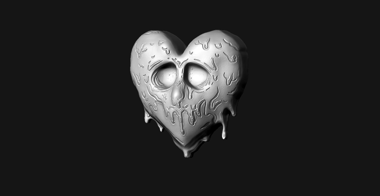 Heart Pendant 06 3D print model_2