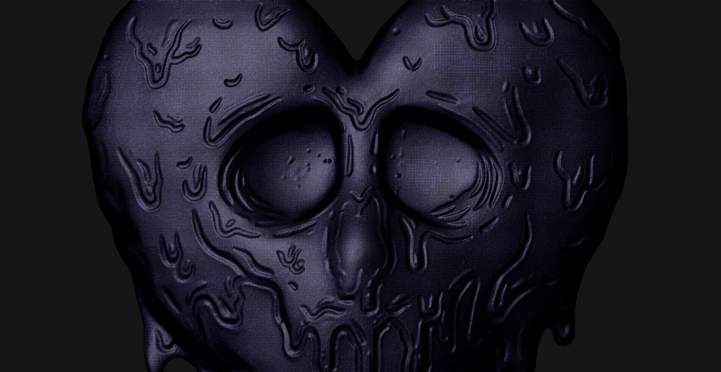 Heart Pendant 06 3D print model_7