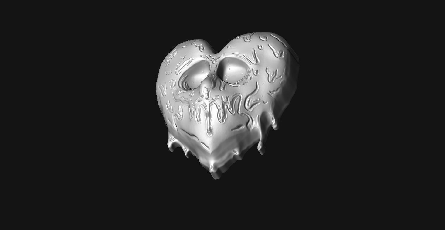 Heart Pendant 06 3D print model_6