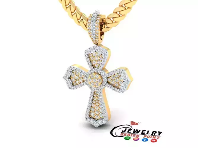 Custom Cross Diamond Pendant - Crucifixion Cross Necklace 