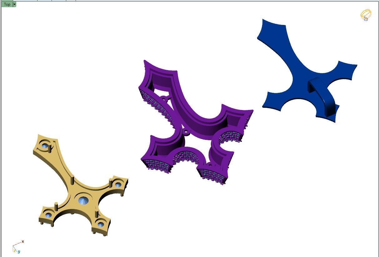 Custom Cross Diamond Pendant - Crucifixion Cross Necklace  3D print model_12