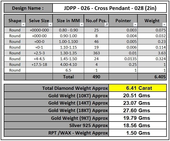 Custom Cross Diamond Pendant - Crucifixion Cross Necklace  3D print model_19