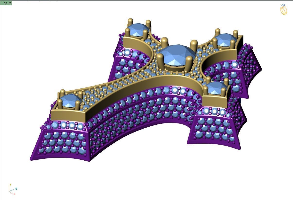 Custom Cross Diamond Pendant - Crucifixion Cross Necklace  3D print model_9