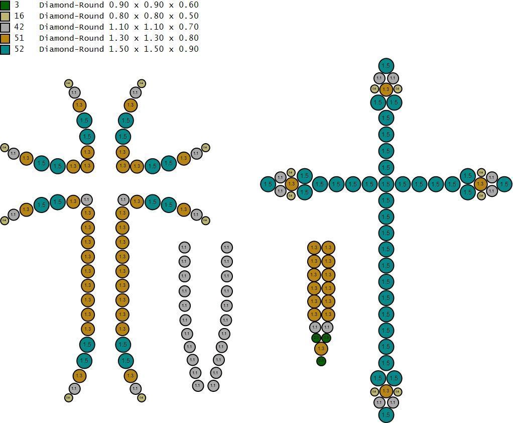 Custom Cross Diamond Pendant - Crucifixion Cross Necklace  3D print model_20