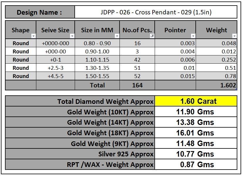 Custom Cross Diamond Pendant - Crucifixion Cross Necklace  3D print model_21