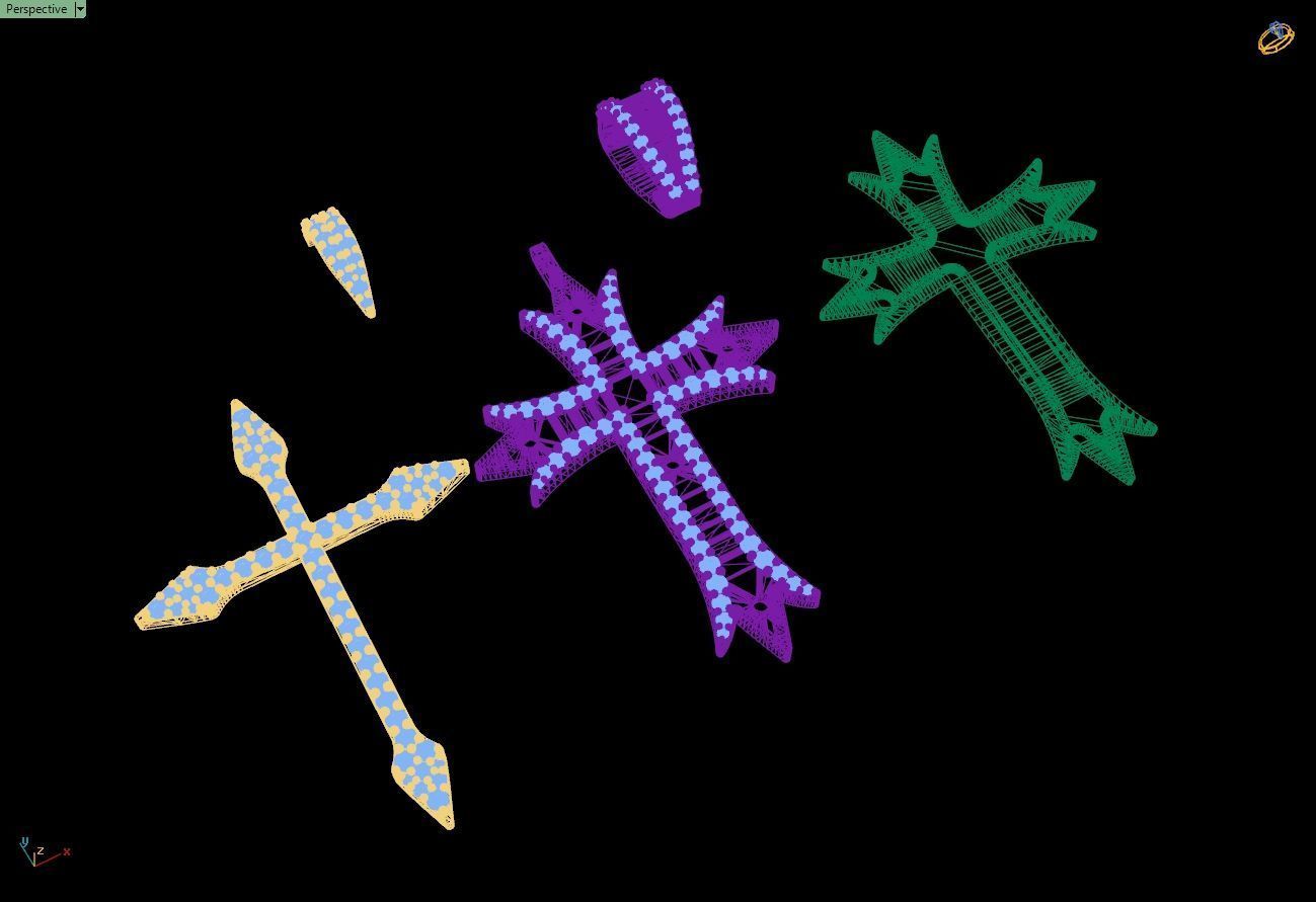 Custom Cross Diamond Pendant - Crucifixion Cross Necklace  3D print model_18