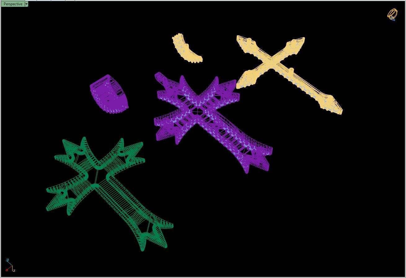 Custom Cross Diamond Pendant - Crucifixion Cross Necklace  3D print model_19