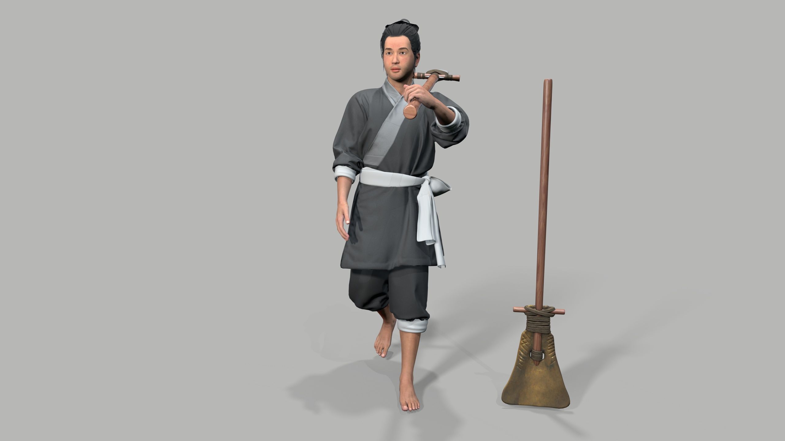 farmer Low-poly 3D model_2