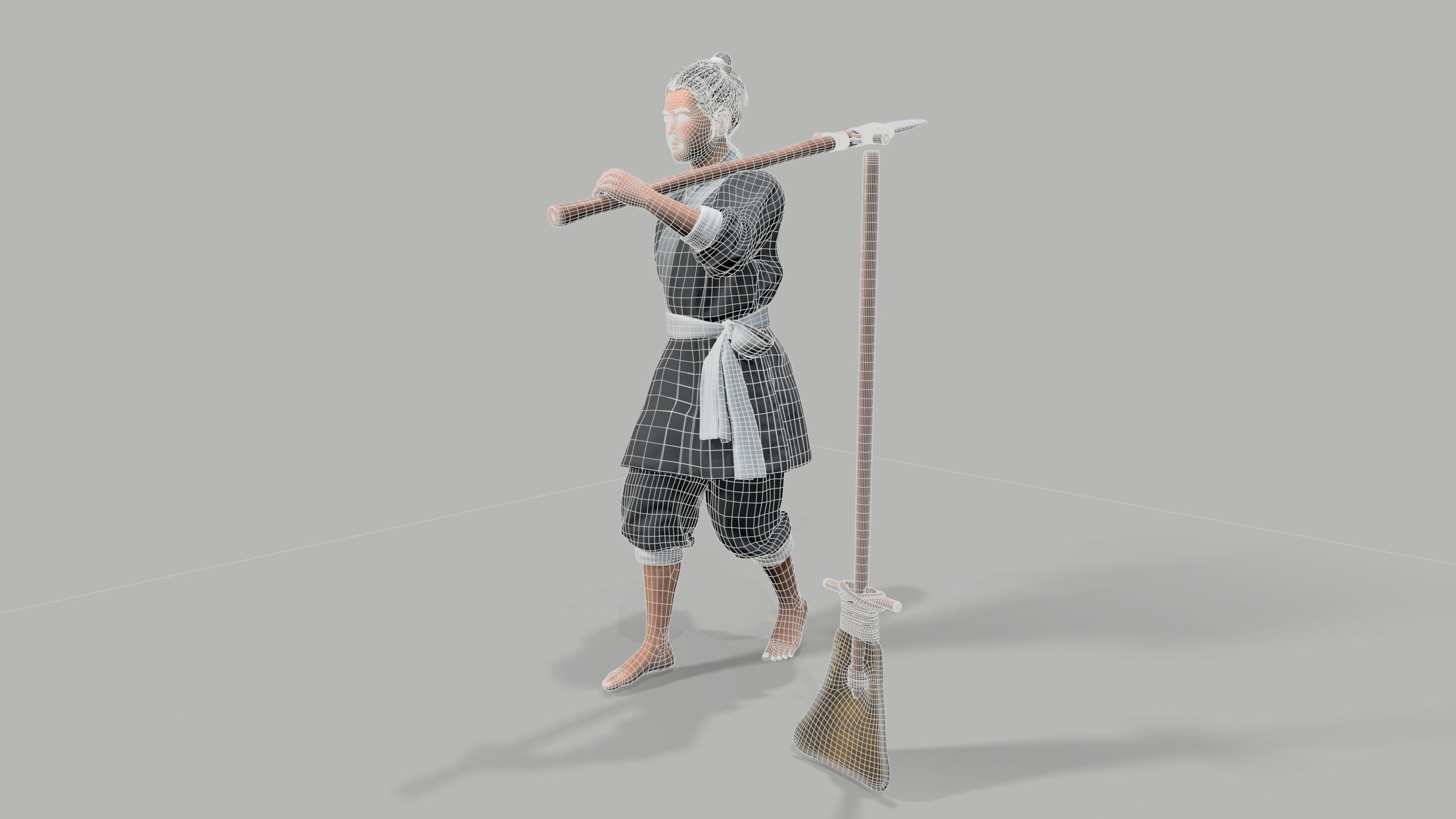farmer Low-poly 3D model_10