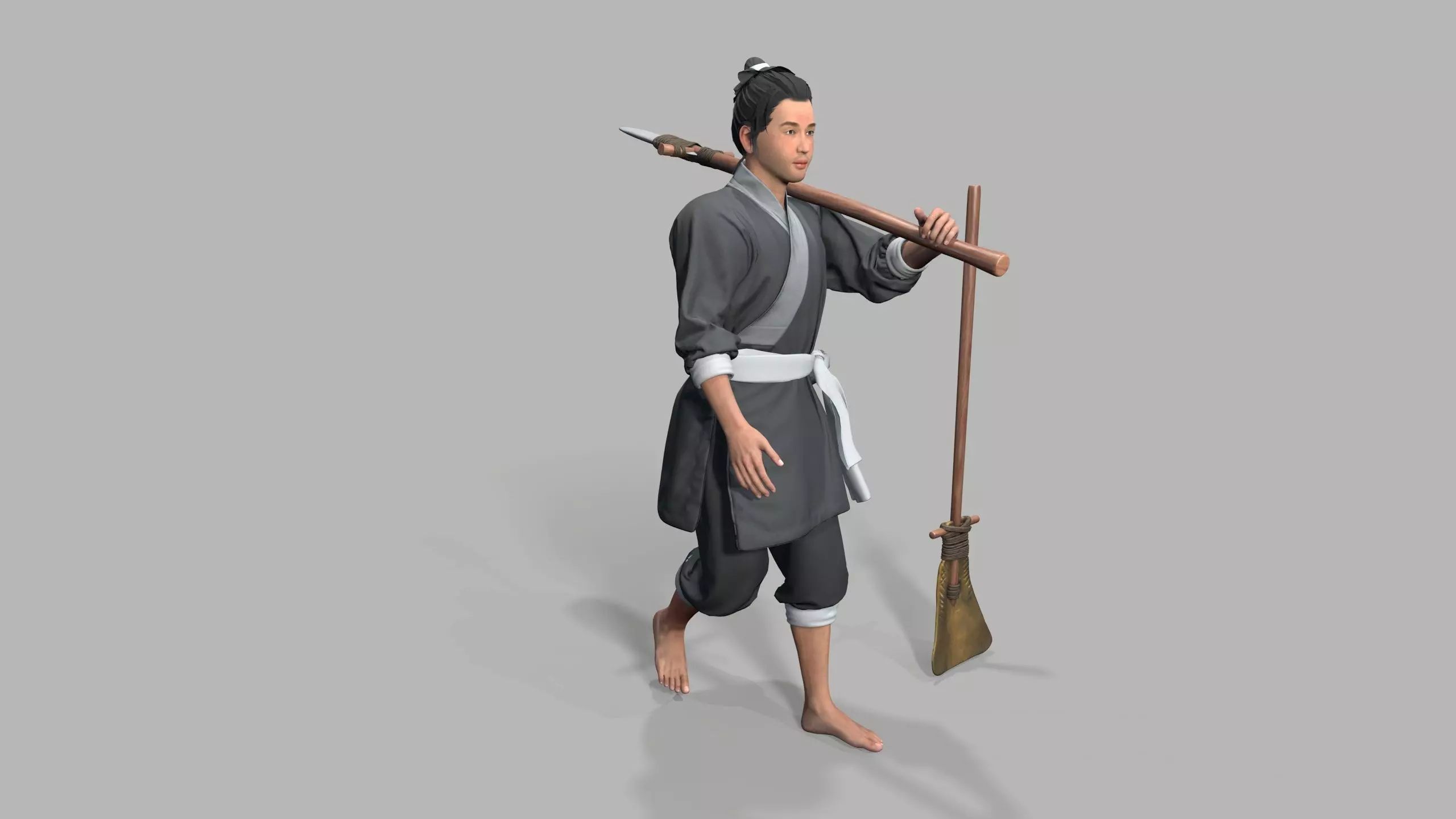 farmer Low-poly 3D model_0