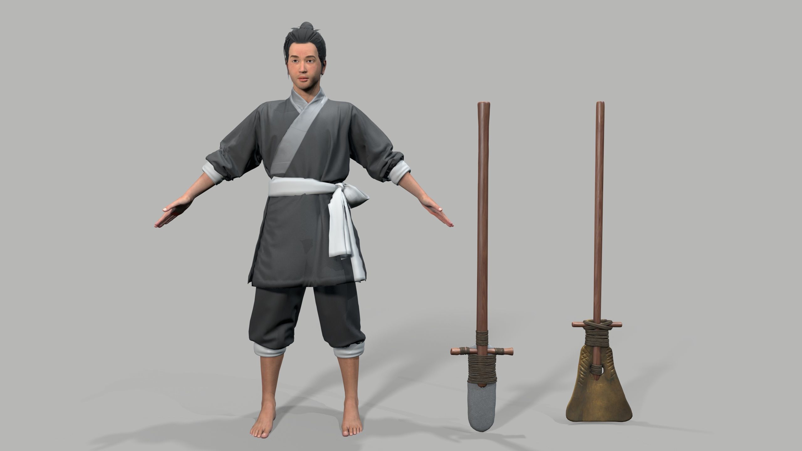 farmer Low-poly 3D model_6