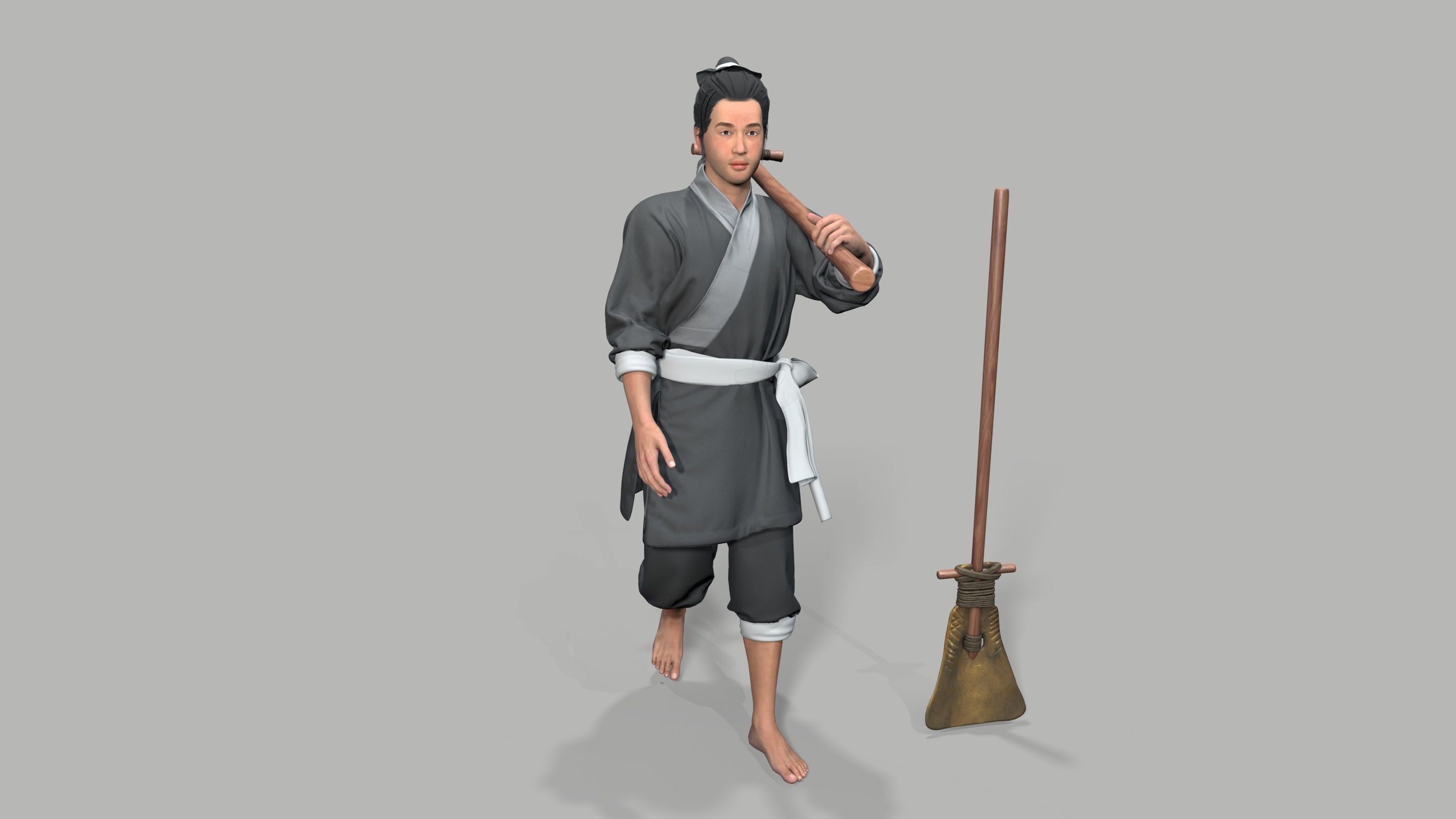 farmer Low-poly 3D model_1